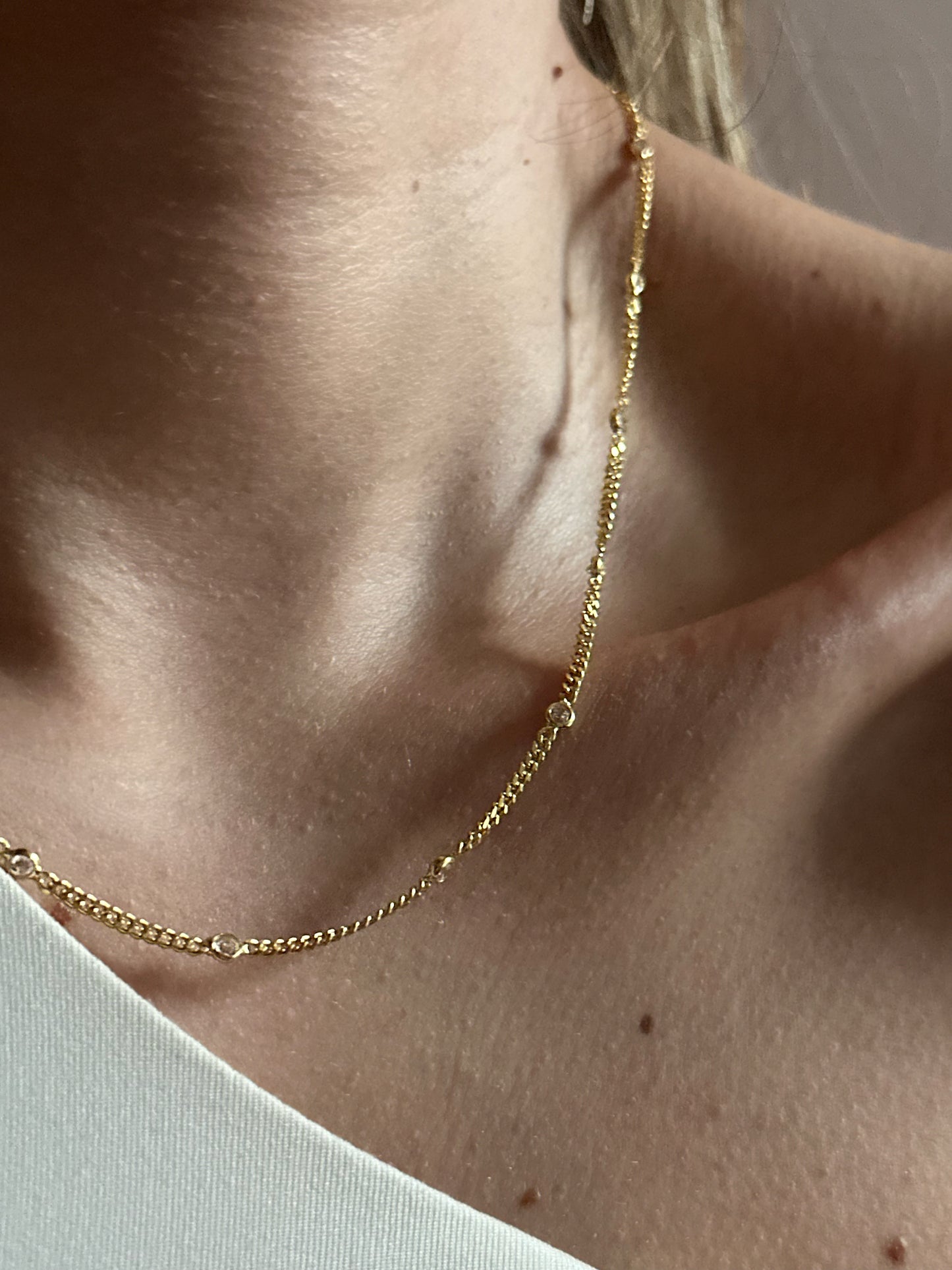 925 Gemstone Curb Chain