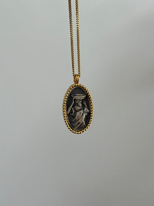 The 925 Anubis coin necklace