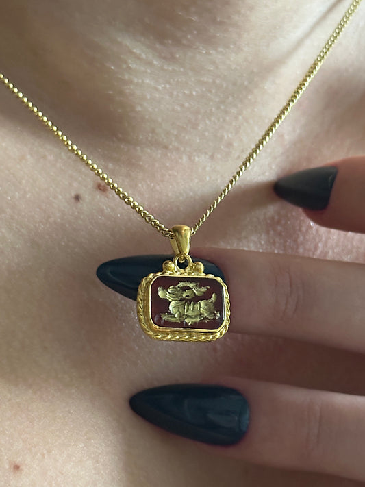 925 Vintage Dragon Necklace