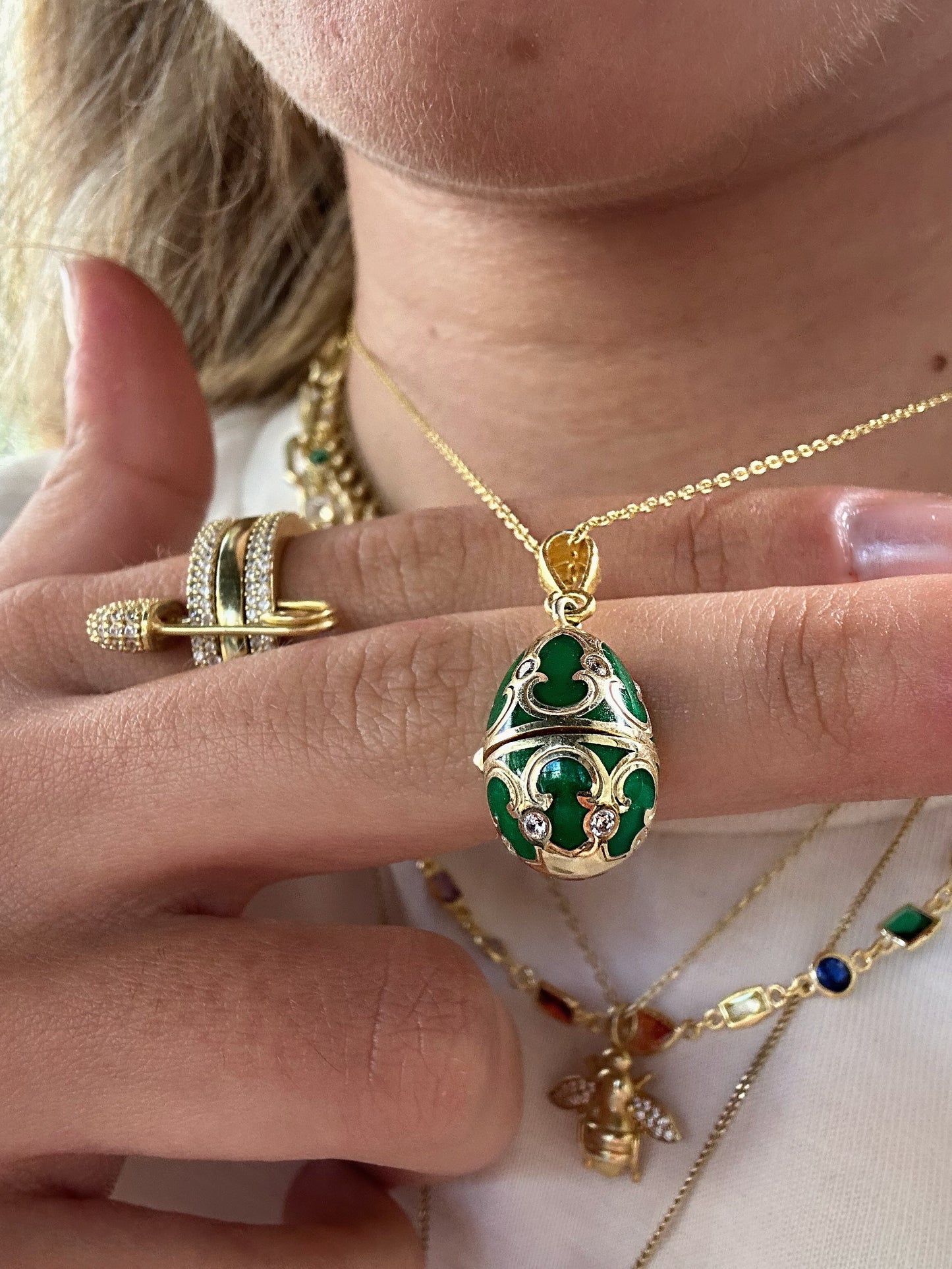 925 Luck Egg Necklace