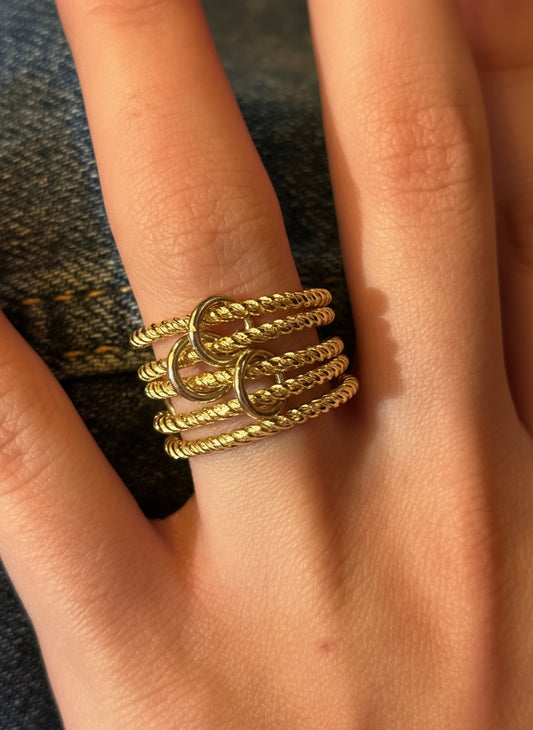 925 Twist Interlace Ring