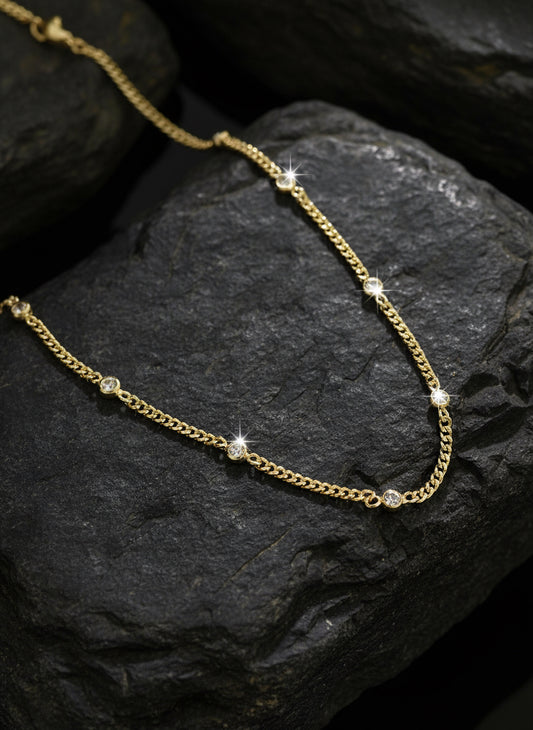 925 Gemstone Curb Chain