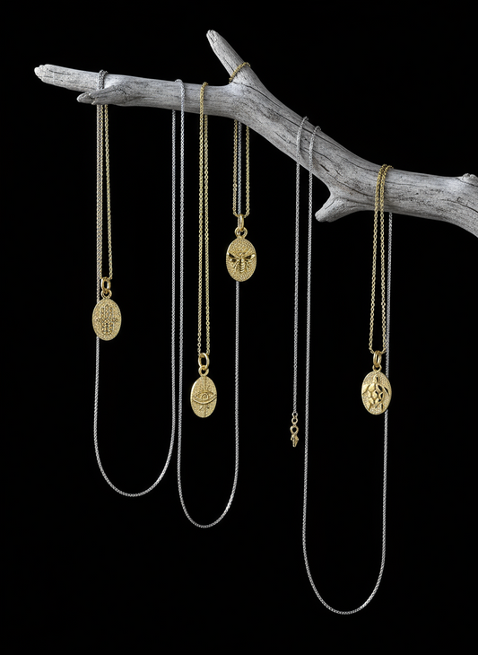 925 Plaque Sign Necklace