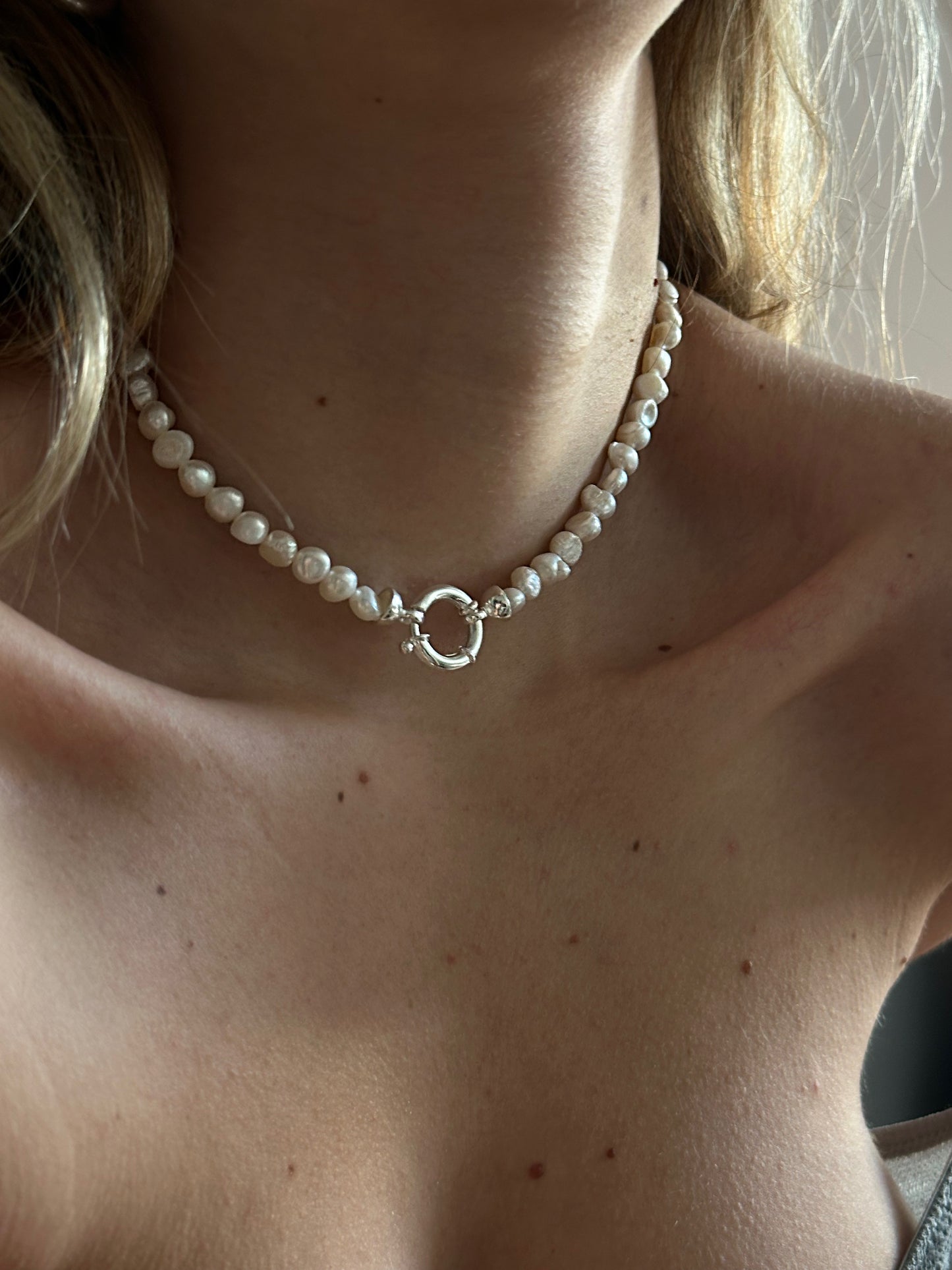925 Fresh Water Pearl Lock Necklace