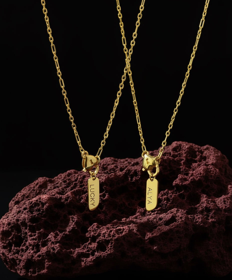 925 Lock Name necklace