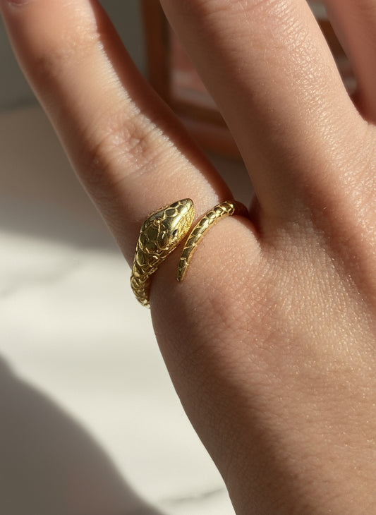 925 Snake little finger ring