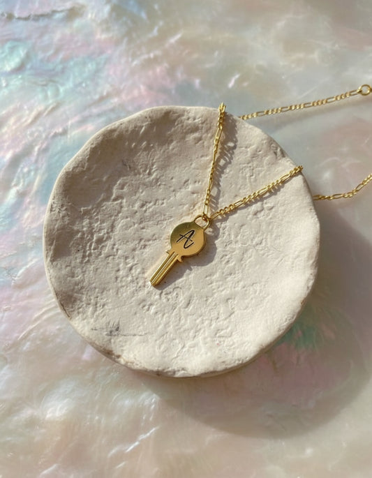 925 Key Letter necklace