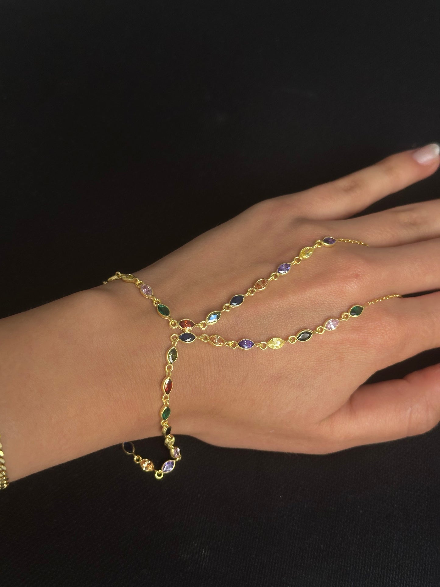 925 Colorful line Hand Bracelet