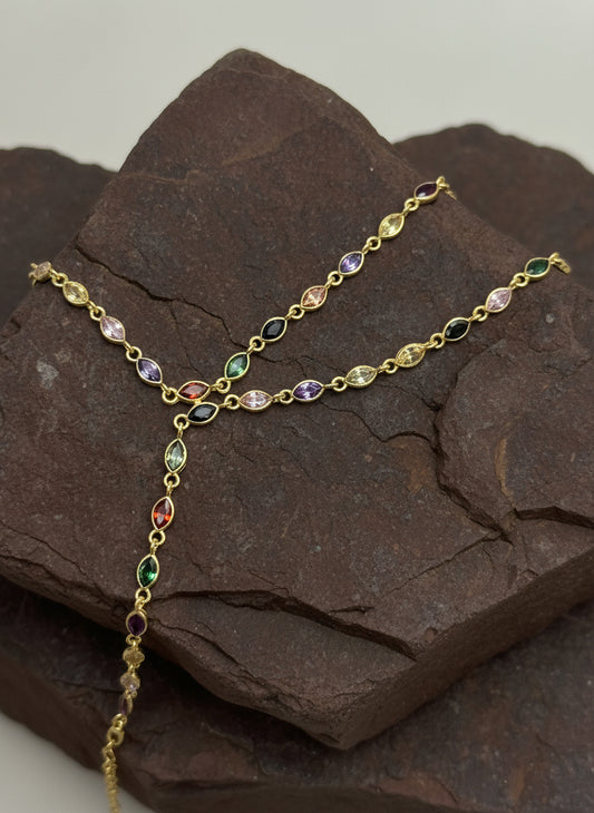 925 Colorful line Hand Bracelet