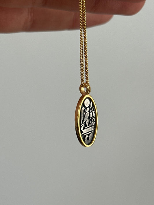 The 925 King Akhenaten and Queen Nefertiti necklace