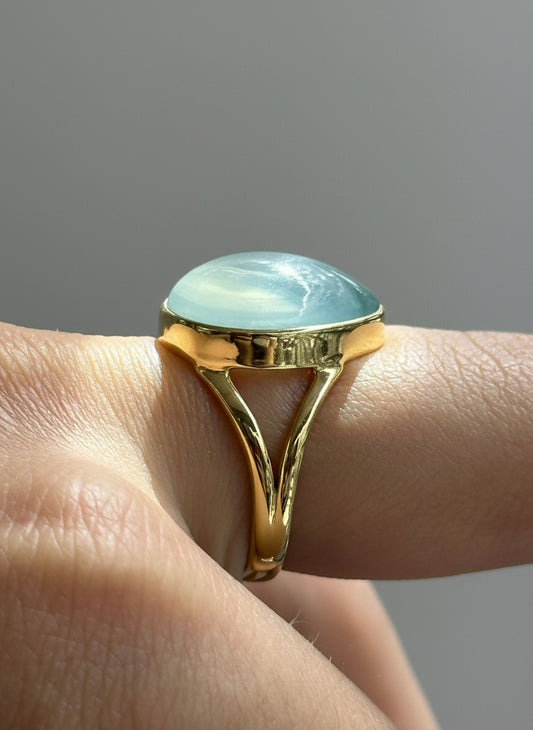 925 Aquamarine Gemstone ring