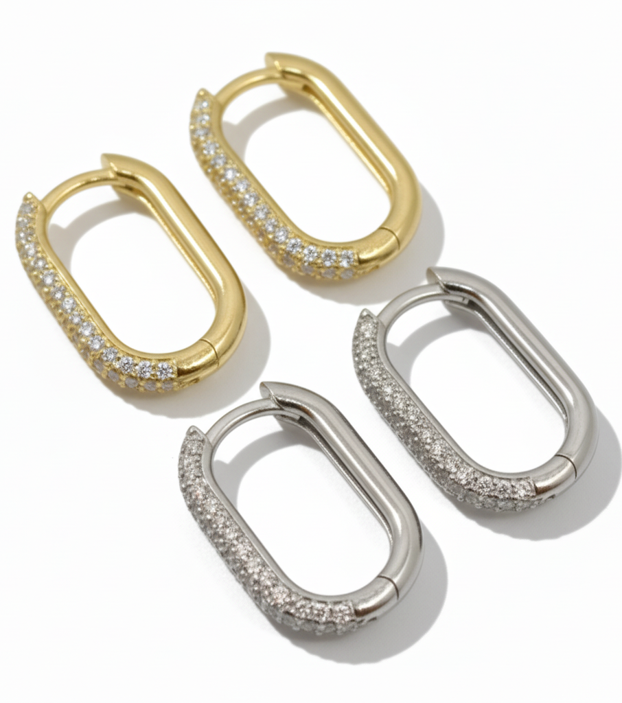 Shiny Rectangle Earring