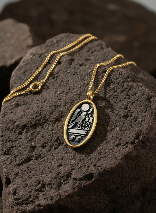 The 925 King Akhenaten and Queen Nefertiti necklace