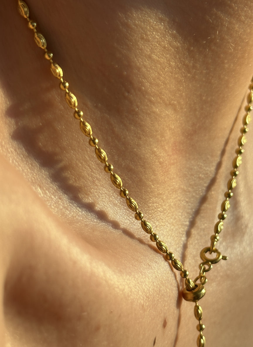 Vintage asansör zincir kolye