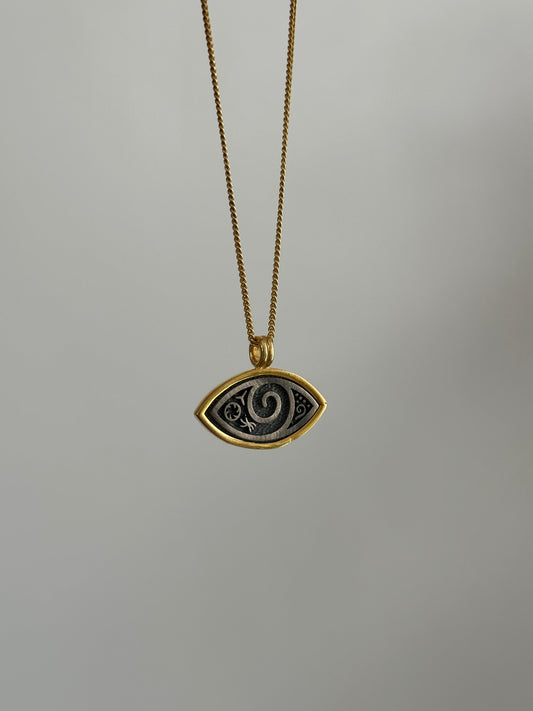 The 925 Protective ethnic eye necklace
