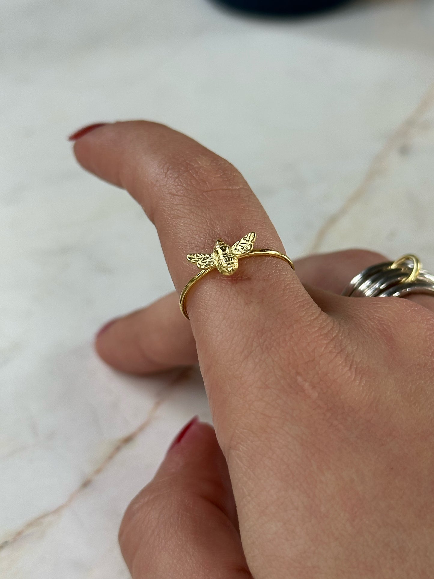 925 Tiny Bee Ring