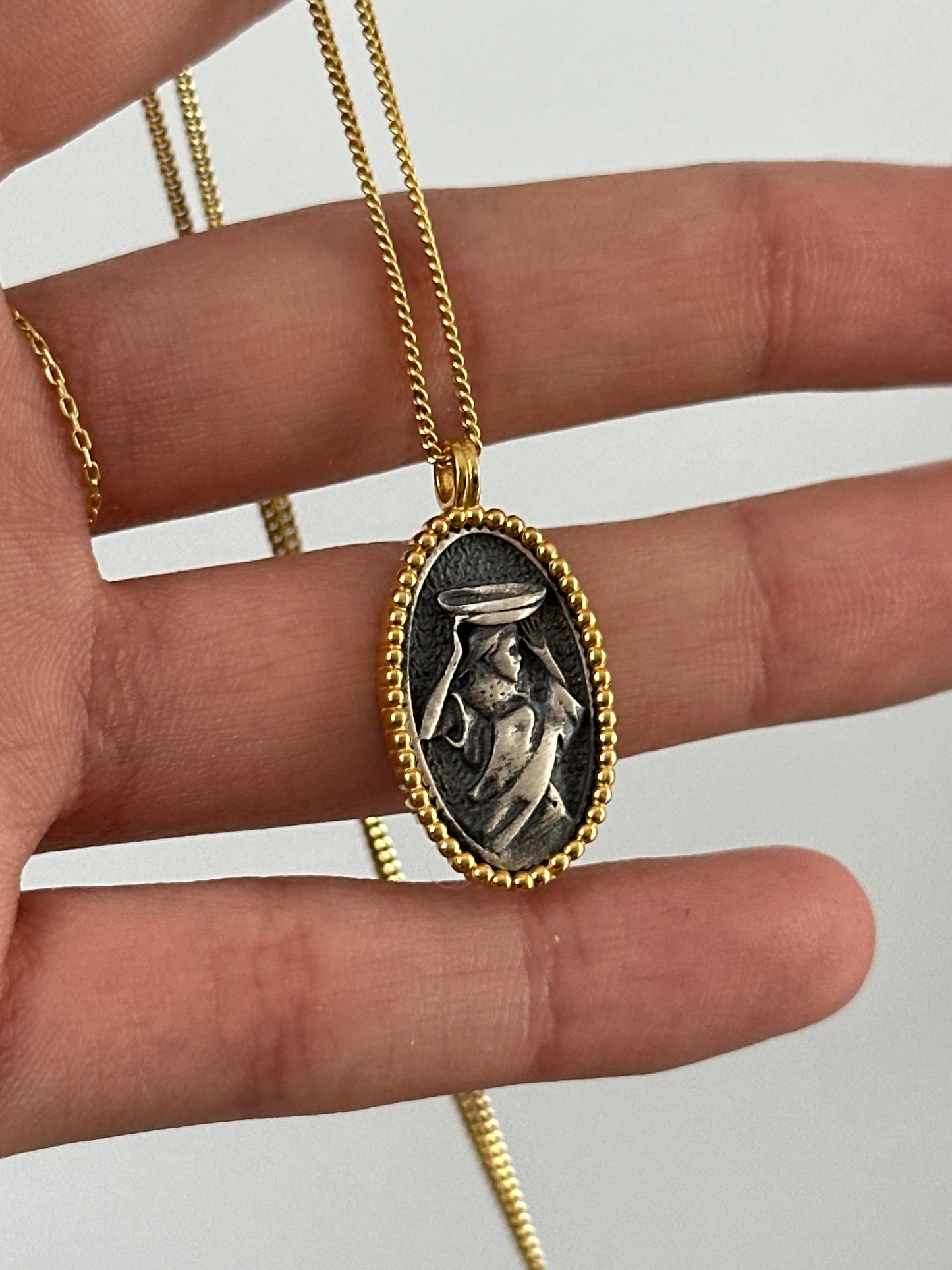 The 925 Anubis coin necklace