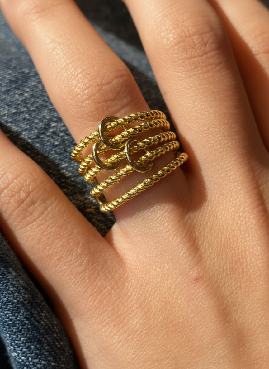 925 Twist Interlace Ring
