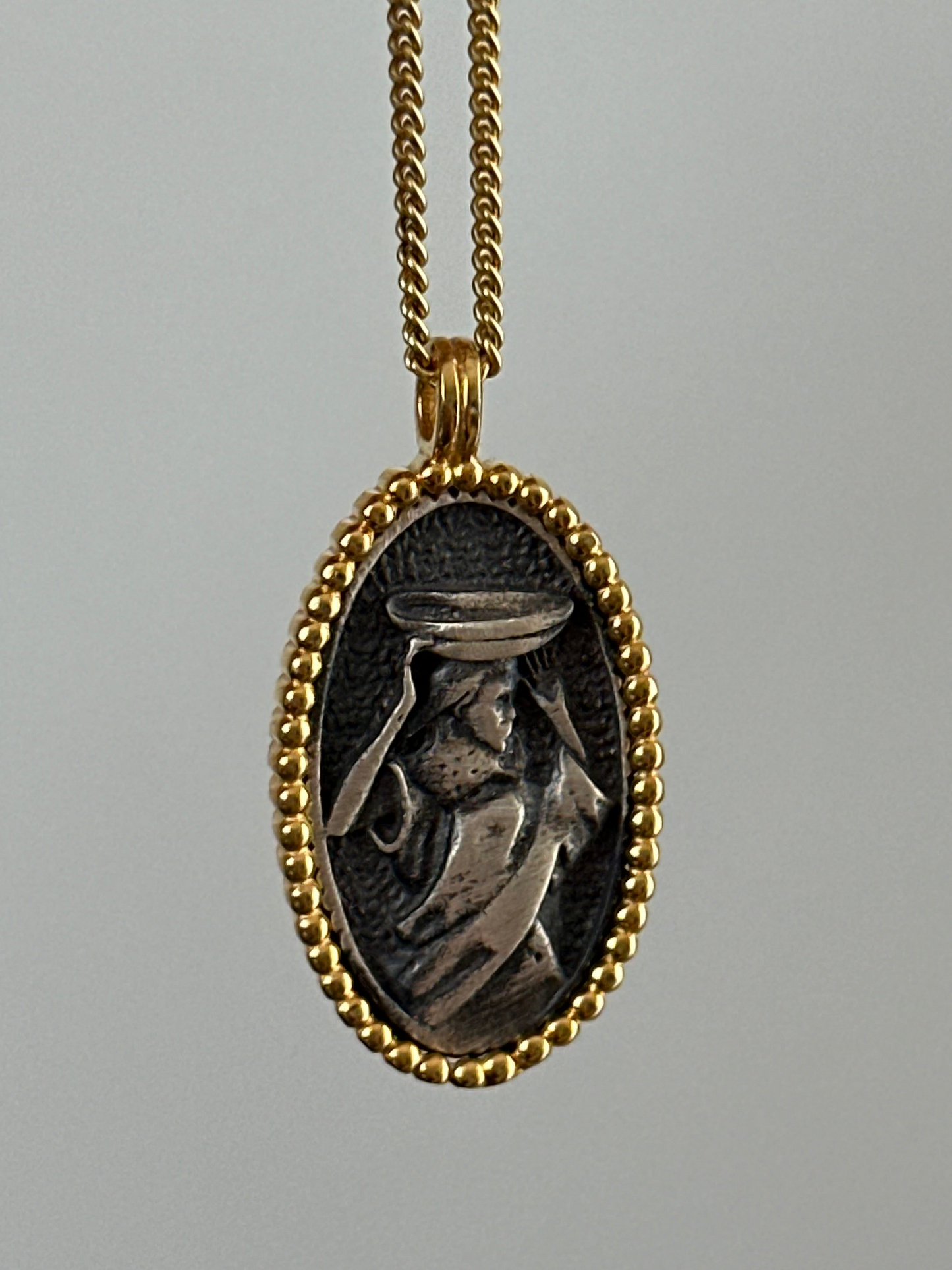 The 925 Anubis coin necklace