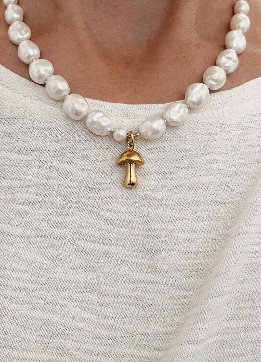 Mushroom Pearl Necklace