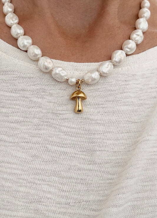 Mushroom Pearl Necklace