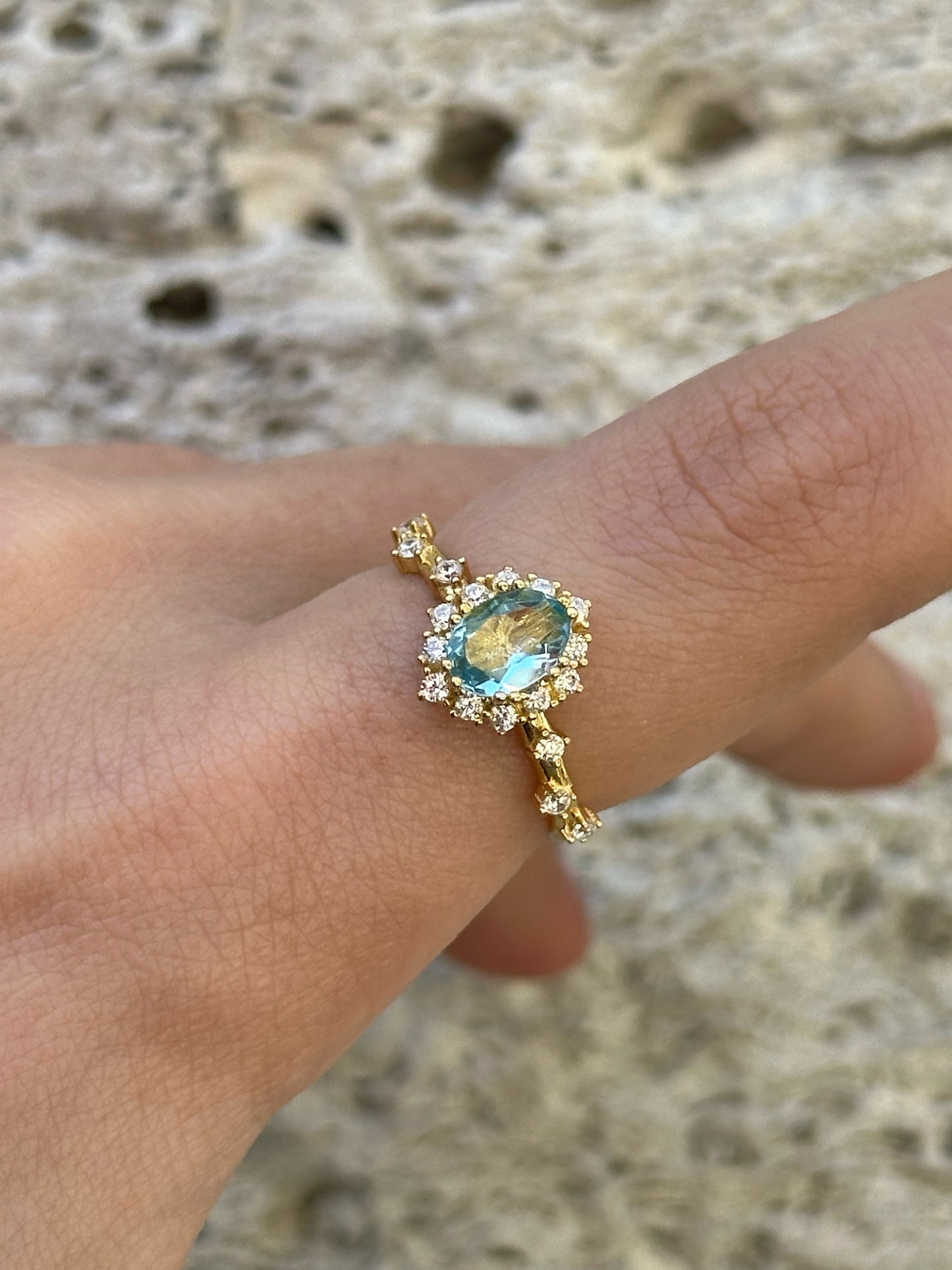 925 Blue Topaz Ring