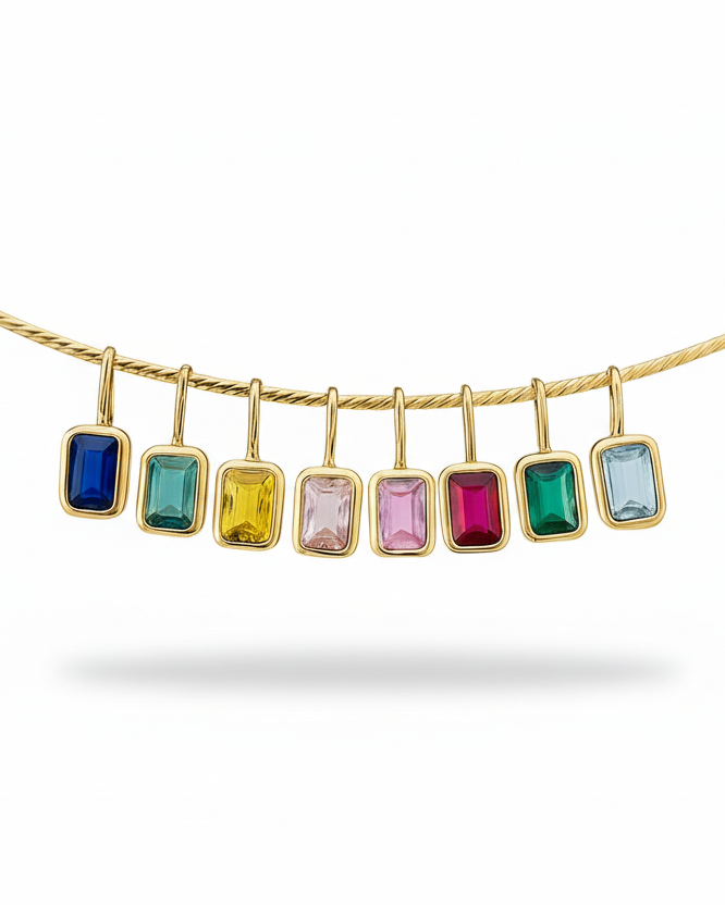Birthstone Charm Necklace – E U P H O R I S T