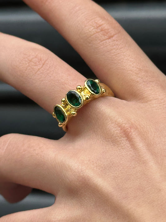 925 Regal Gem Line Ring