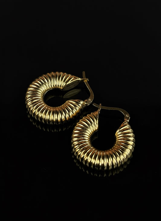 925 Caterpillar Hoop earring