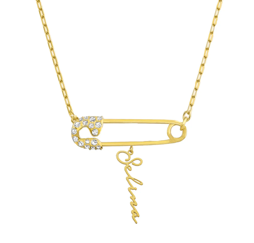 Customized Pin Charm Necklace