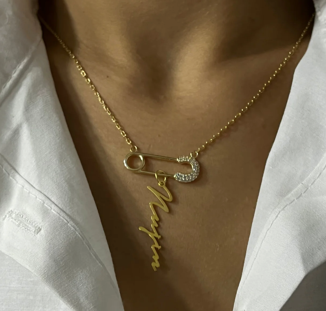 Customized Pin Charm Necklace