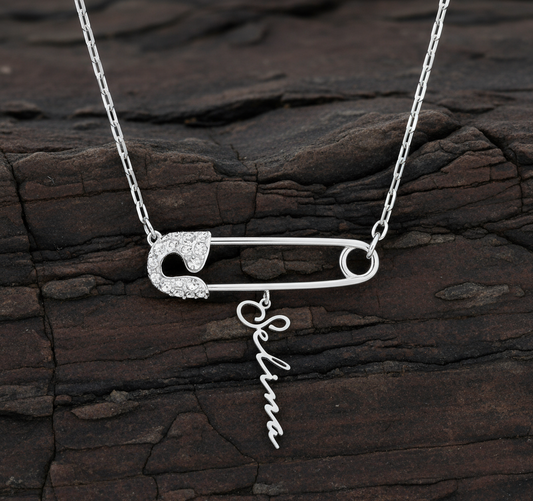 Customized Pin Charm Necklace