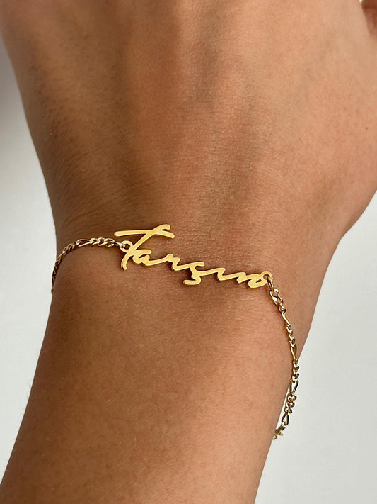 The 925 customized handwriting bracelet