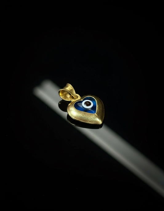 Heart devil eye charm