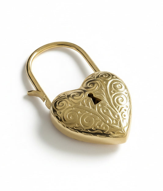 Vintage Kalp Charm Kilidi