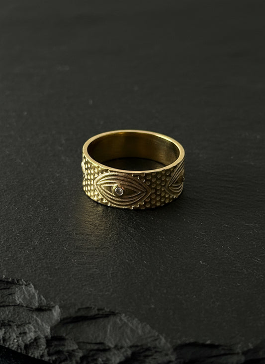 The 925 Eye protection little finger ring