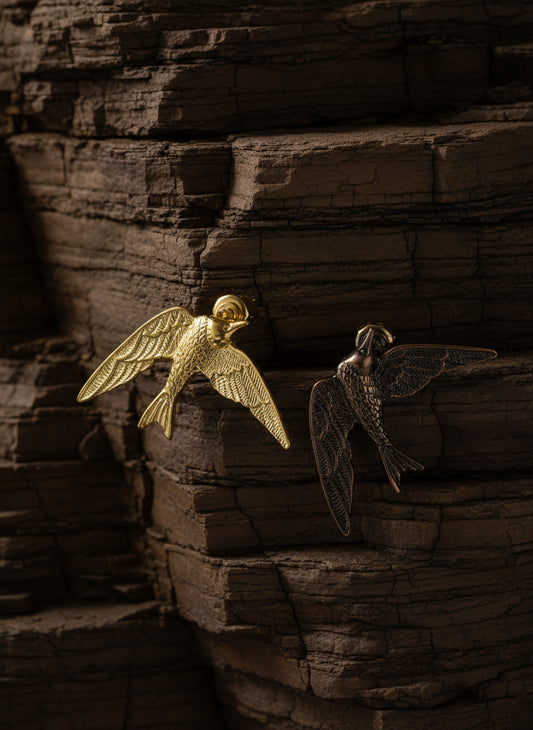 The 925 Birds Flying High Pin Earring