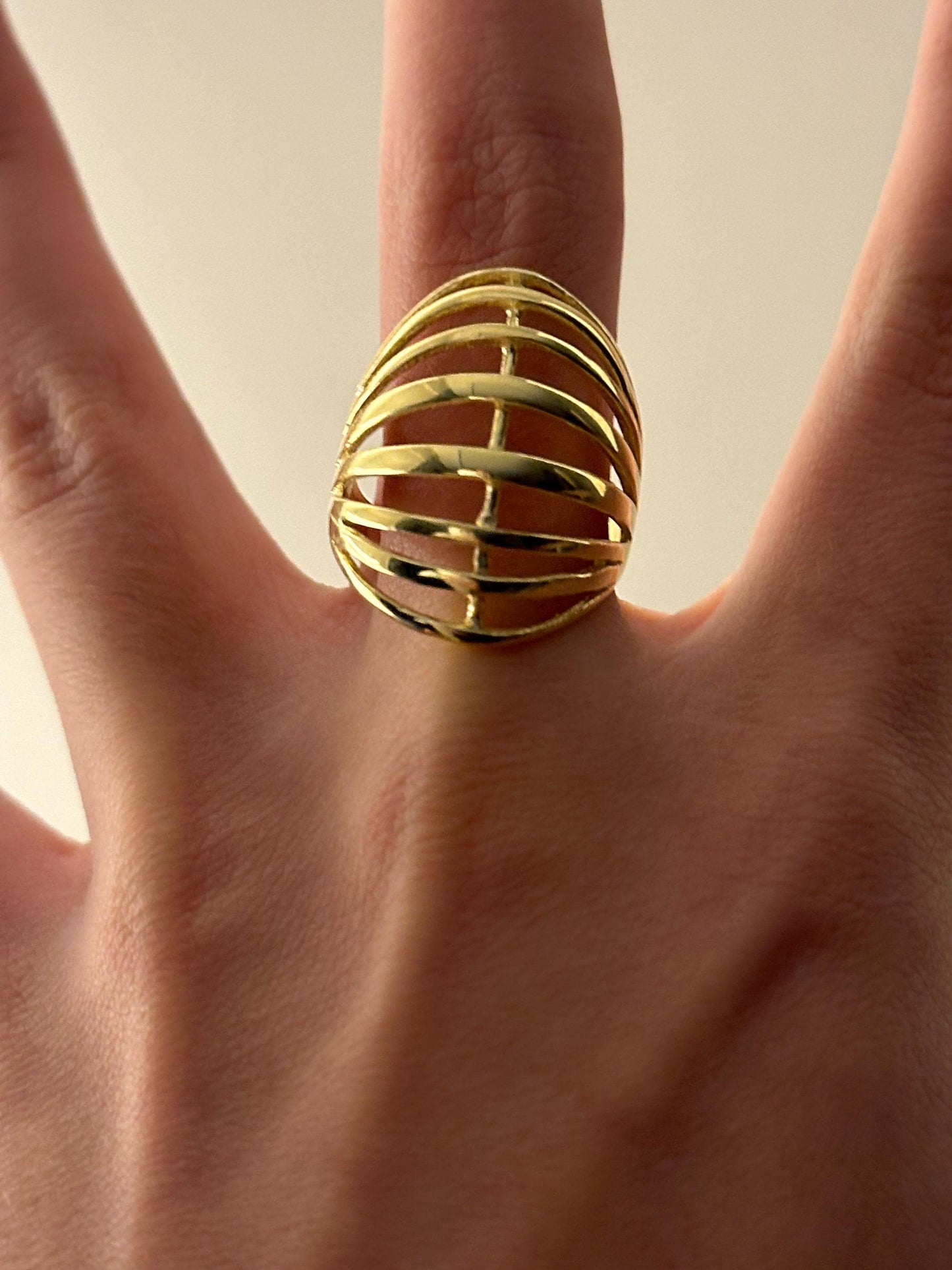 The 925 Goldan Wave ring