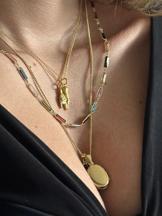 The 925 Rectangle Color Necklace