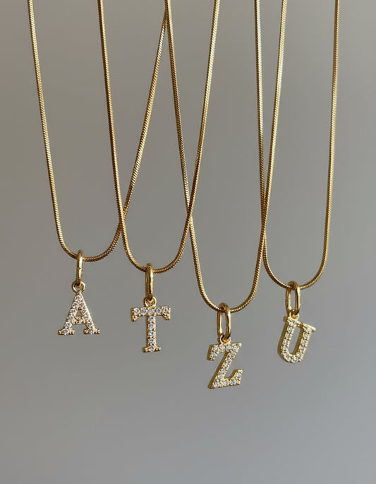 The 925 Letter+ snake chain Necklace
