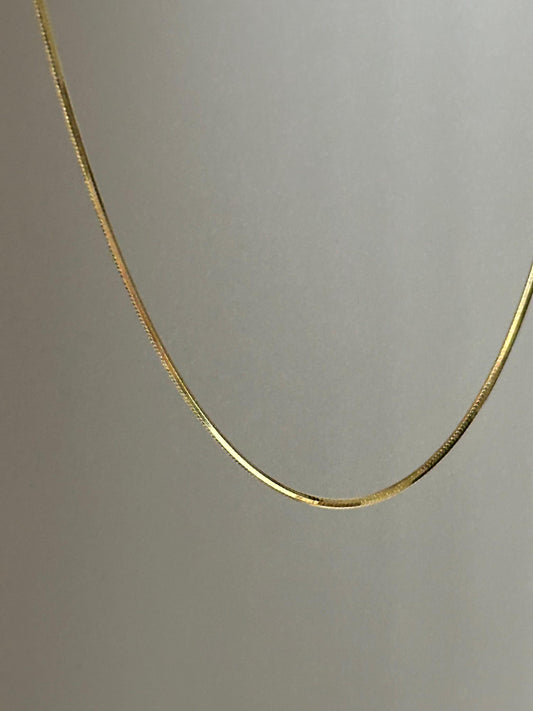 The 925 Thin mirror snake chain necklace