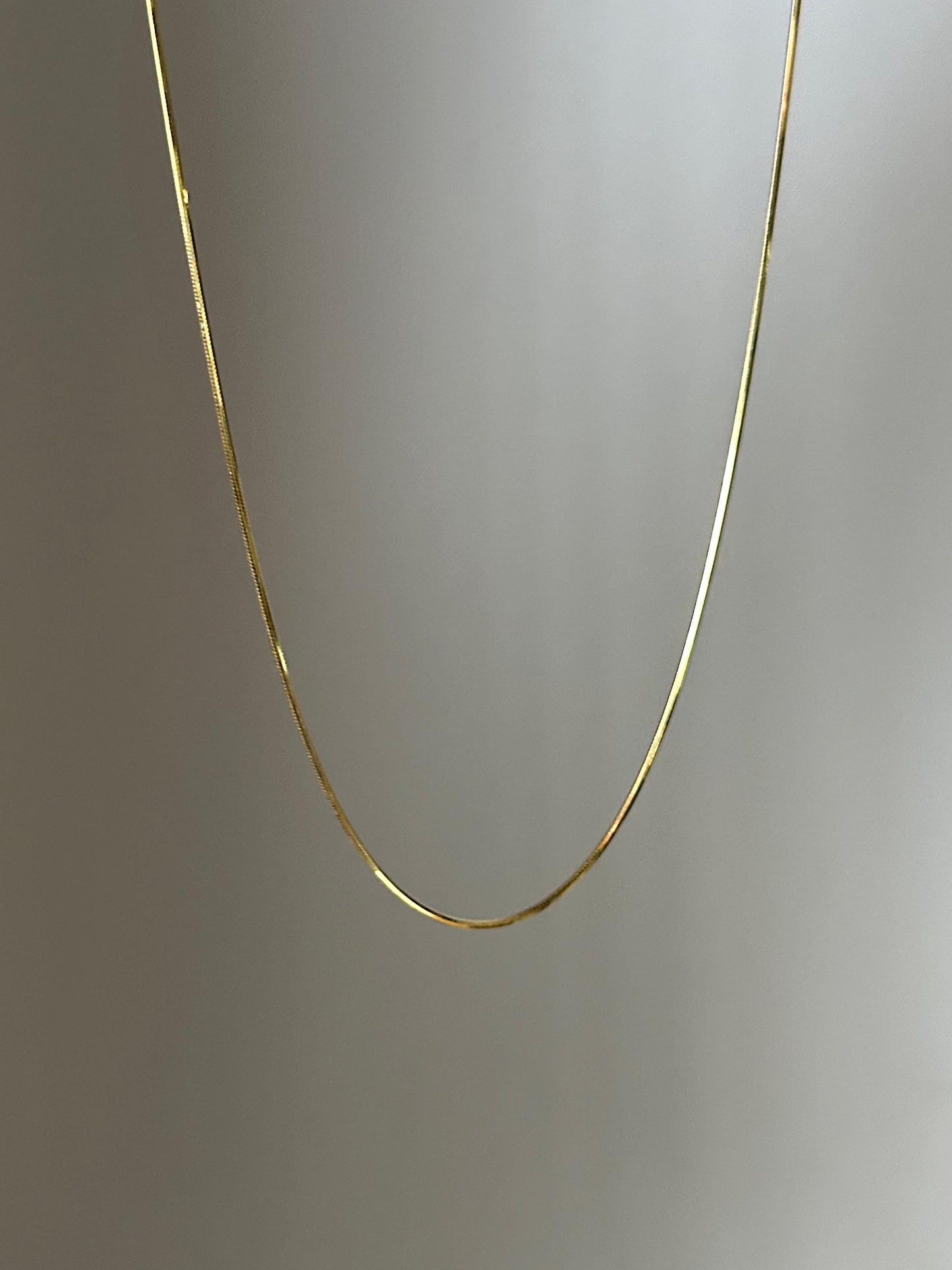 The 925 Thin mirror snake chain necklace