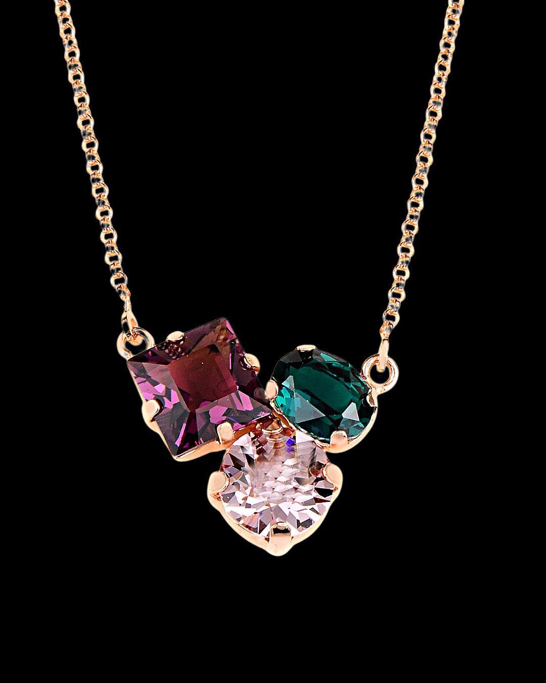 The 925 Rainbow Swarovski Aurora necklace