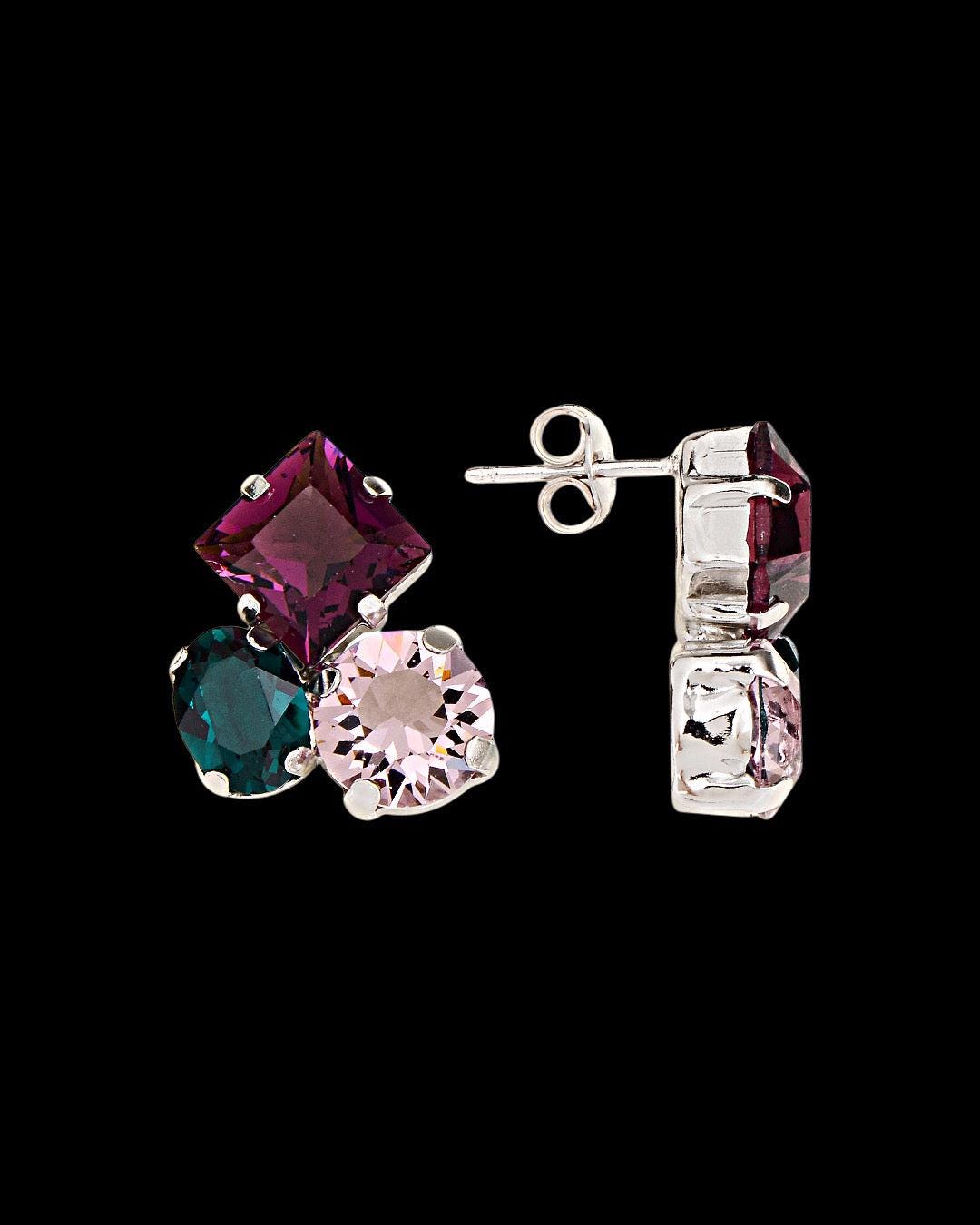 The 925 Rainbow Swarovski Aurora earrings