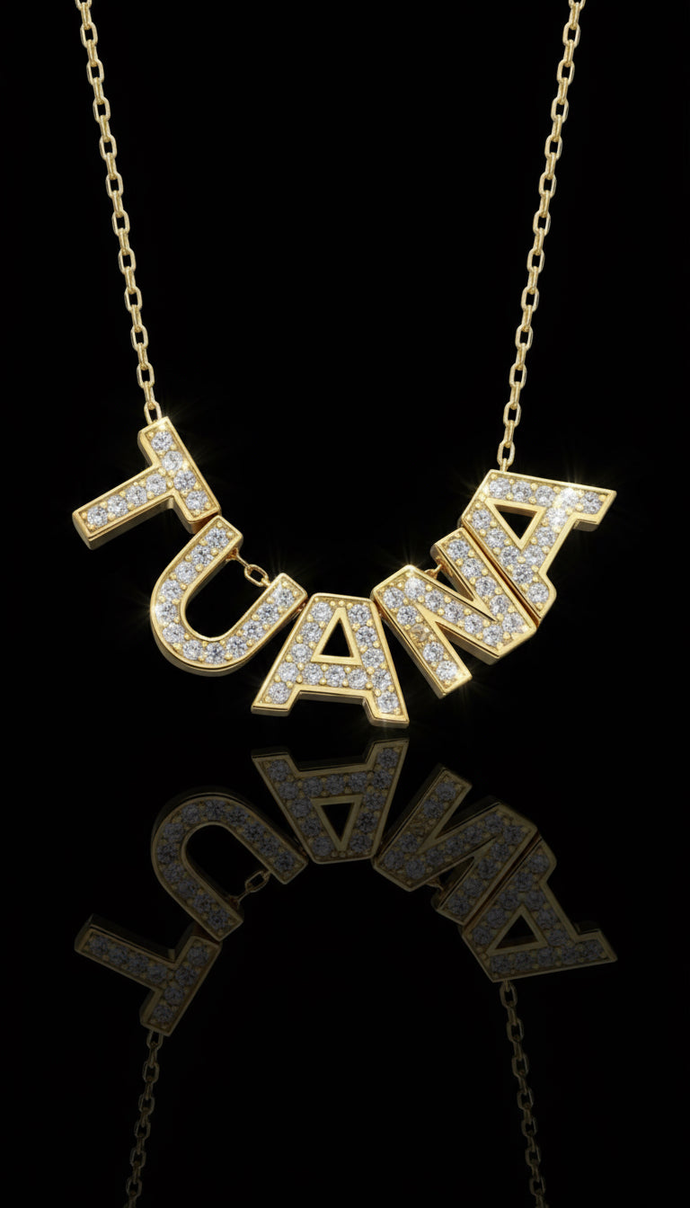 The 925 customized zircon name necklace