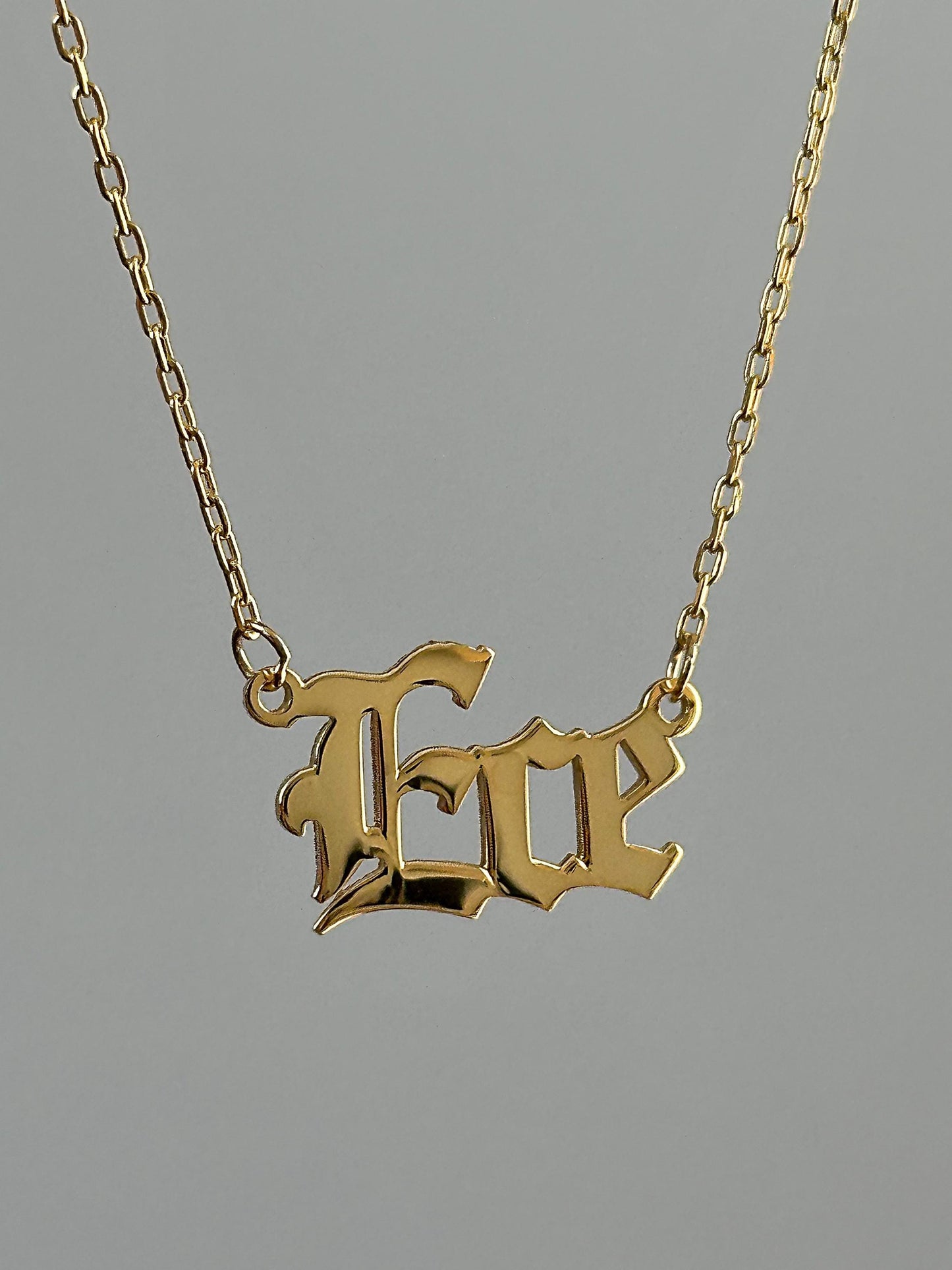 The 925 Old font name necklace