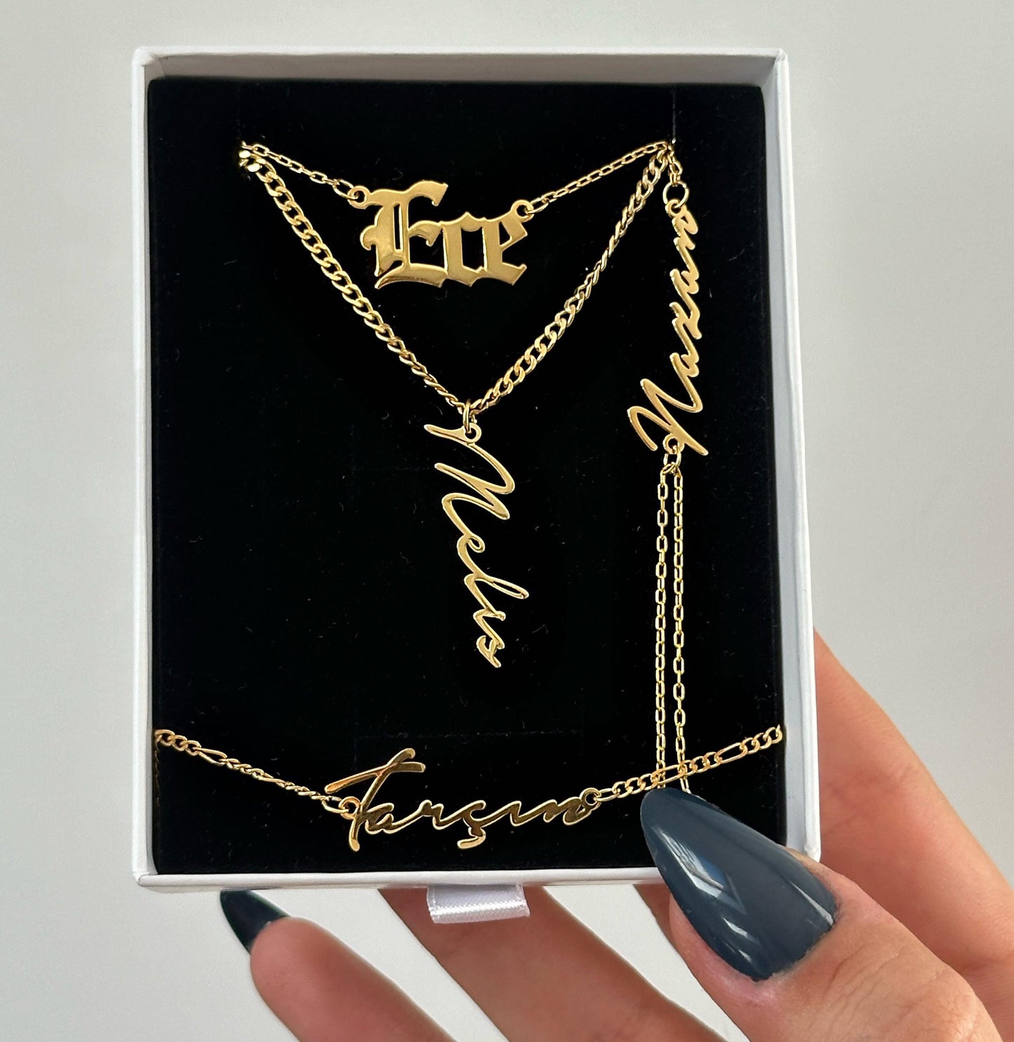 The 925 Old font name necklace