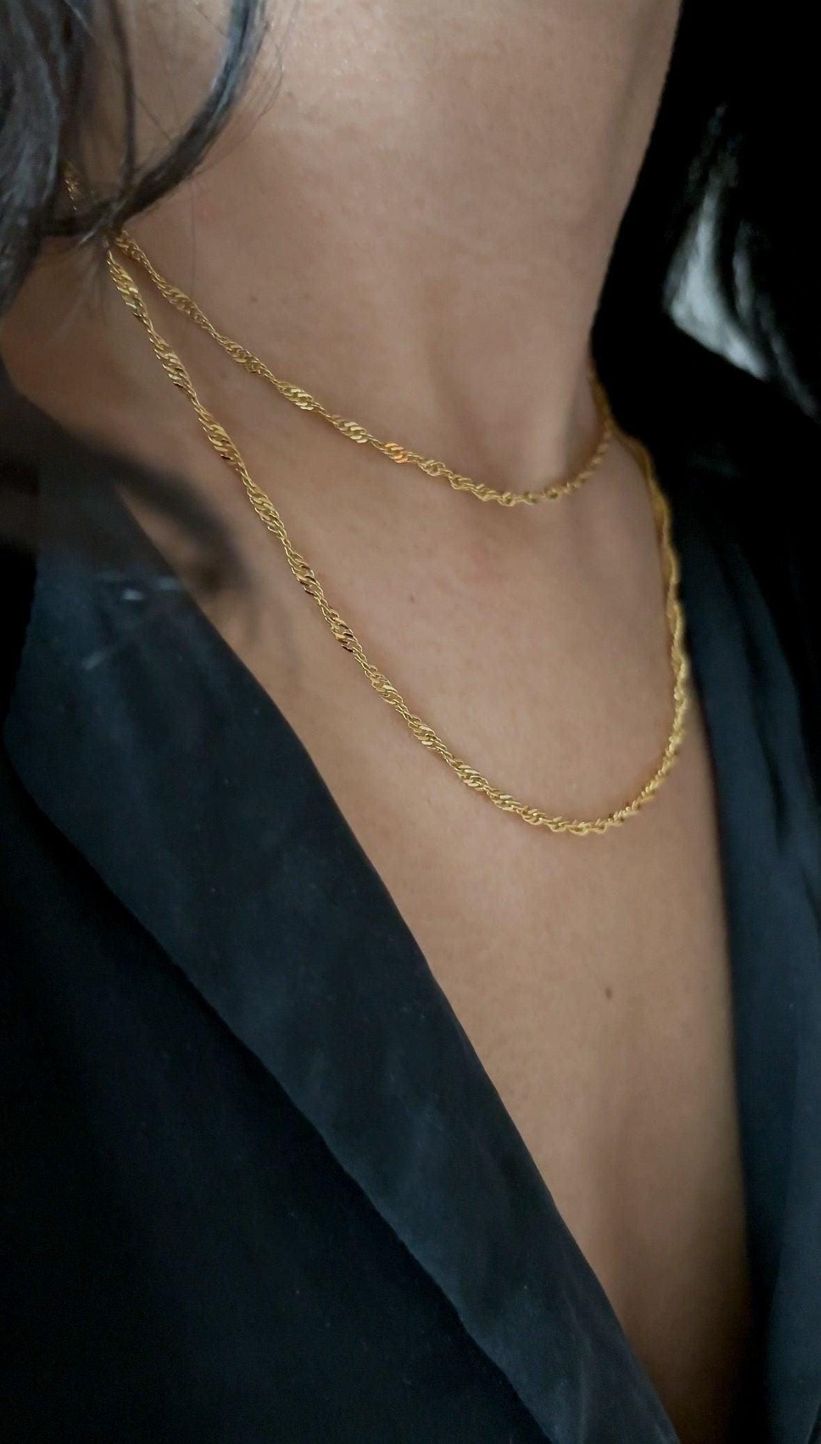 Vintage zincir kolye