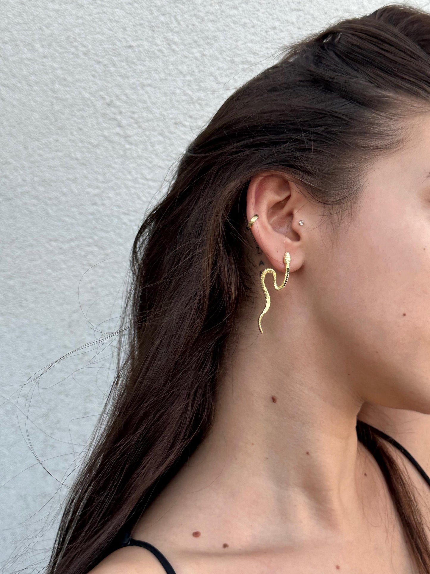 The 925 S for snake earrings