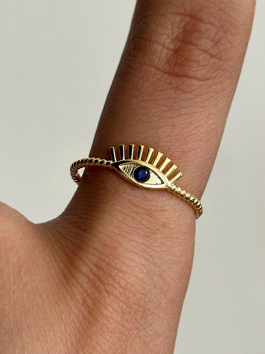The 925 Minimal eye ring